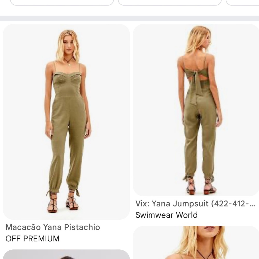 Vix Olive Green Jumpsuit